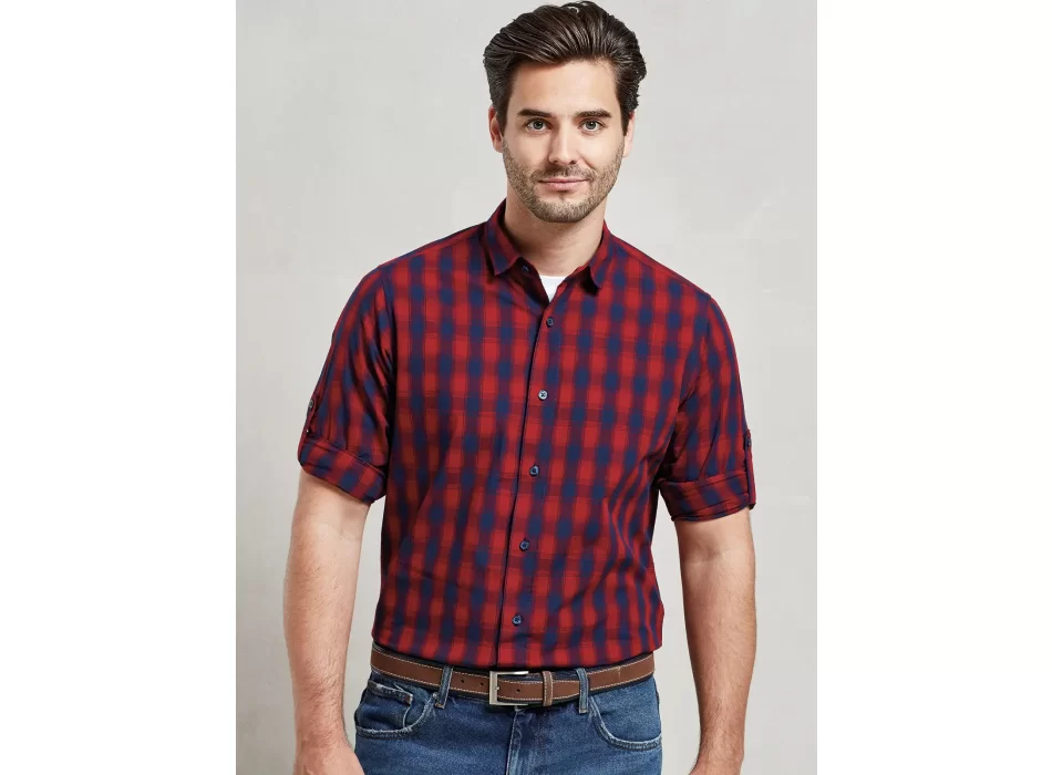 Men's LSL 'Mulligan' Check Cotton Bar Shirt FullGadgets.com