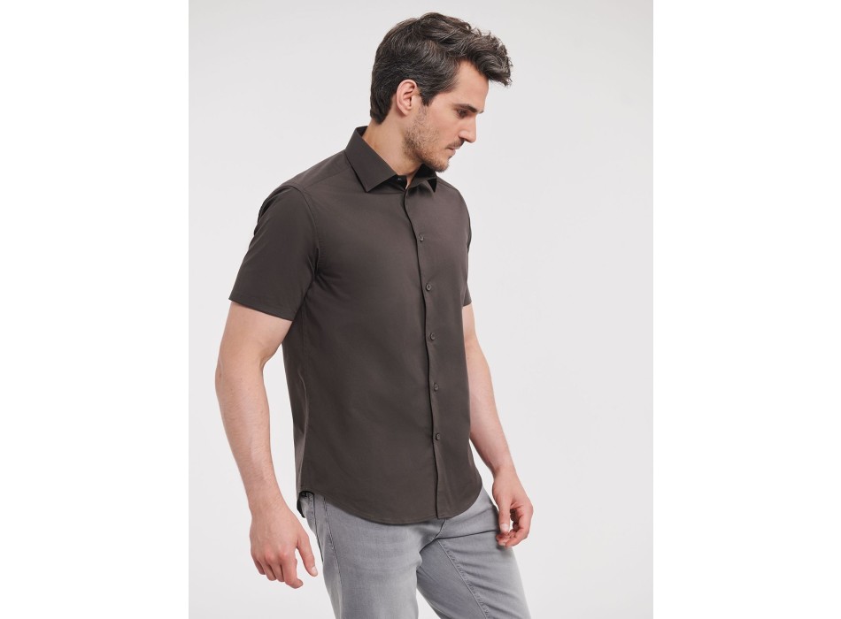 Men's Short Sleeve Easy Care Fitted Shirt FullGadgets.com