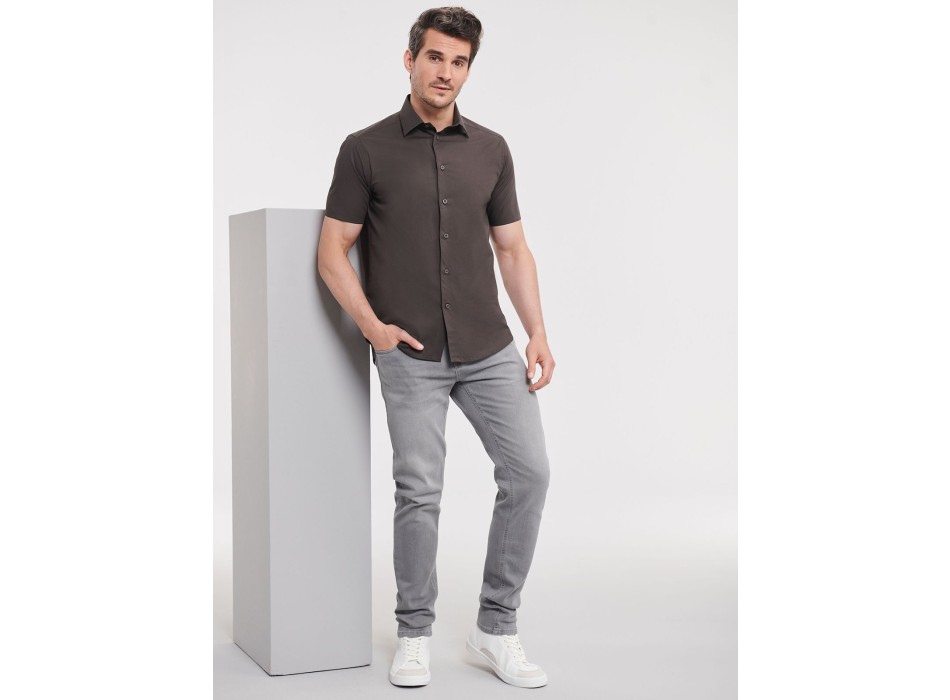 Men's Short Sleeve Easy Care Fitted Shirt FullGadgets.com