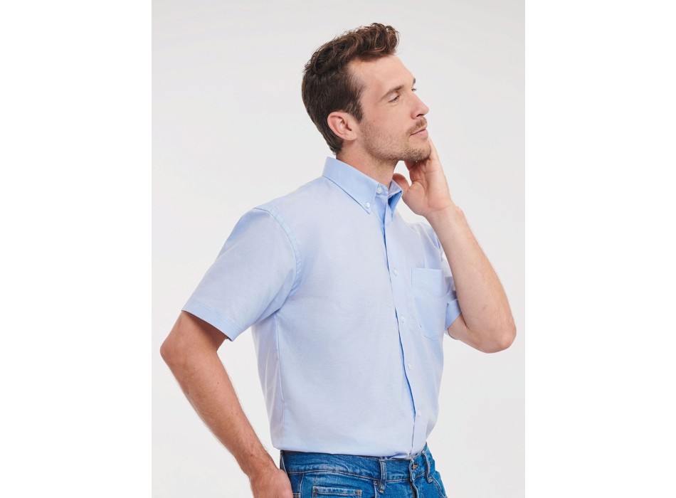 Men's Short Sleeve Easy Care Oxford Shirt FullGadgets.com