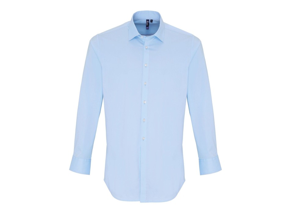 Men's Stretch Fit Cotton Poplin Long Sleeve Shirt FullGadgets.com