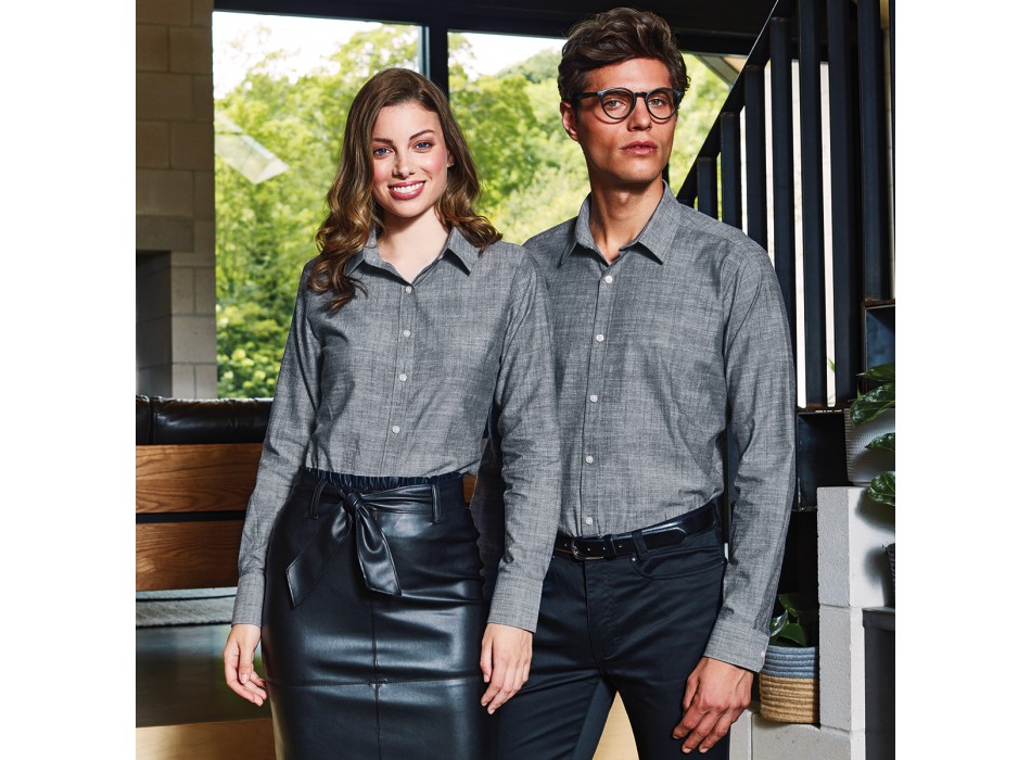 Men Slub Chambray LSshirt100%C FullGadgets.com