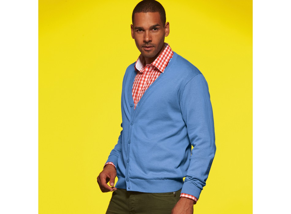MEN V-NECK CARDIGAN 100%C FullGadgets.com