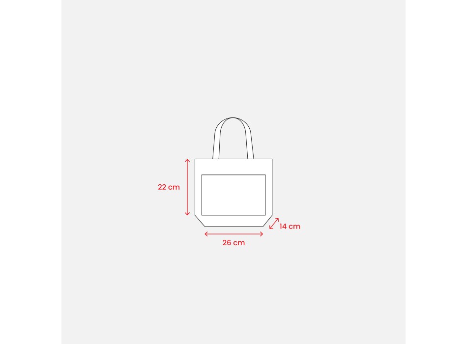 Mini borsa in juta con tasca e manici in cotone FullGadgets.com