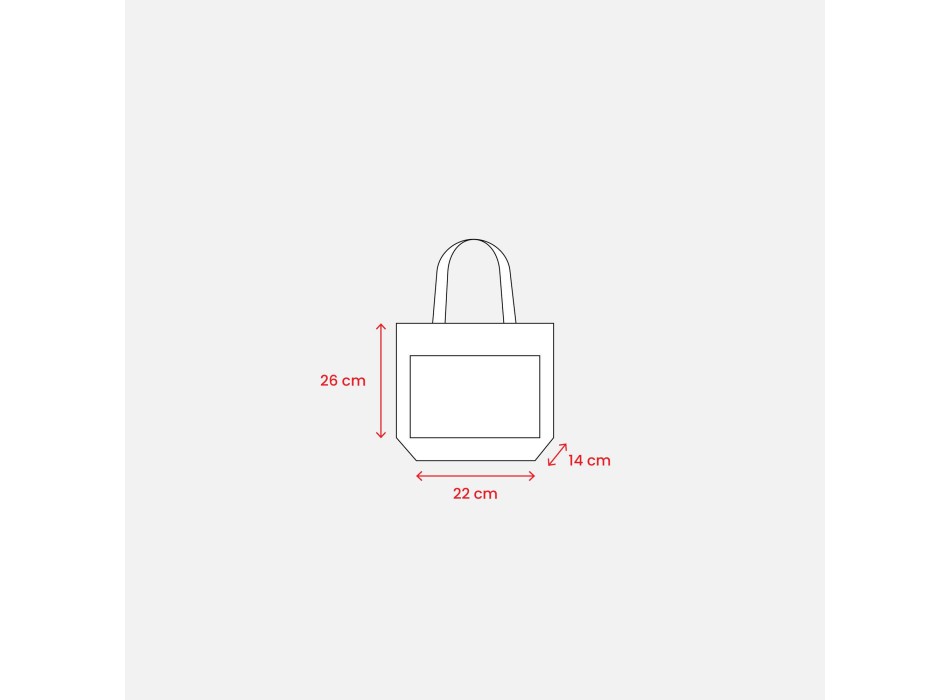 Mini borsa in juta con tasca e manici in cotone FullGadgets.com