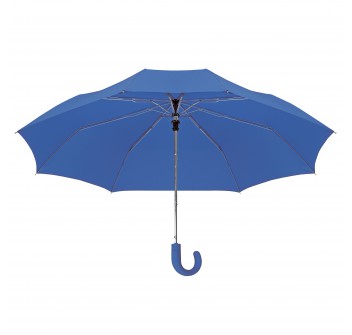 Mini ombrello automatico con manico curvo gommato e astuccio in tinta FullGadgets.com