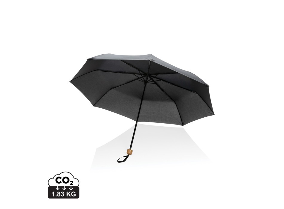 Mini ombrello bambù 20.5" rPET pongee 190T Impact AWARE™ FullGadgets.com