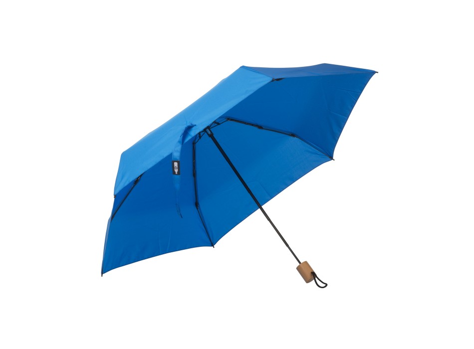 Mini ombrello manuale in R-PET con manico di legno FullGadgets.com