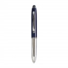 Mini penna in plastica color argento, con cappuccio e clip in metallo, con luce FullGadgets.com