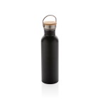 Moderna bottiglia in acciaio con tappo in bambù 700ml FullGadgets.com