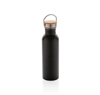 Moderna bottiglia in acciaio con tappo in bambù 700ml FullGadgets.com