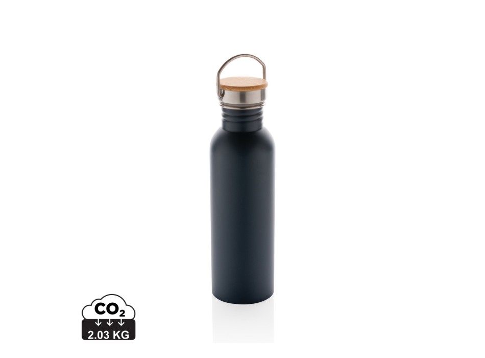 Moderna bottiglia in acciaio con tappo in bambù 700ml FullGadgets.com