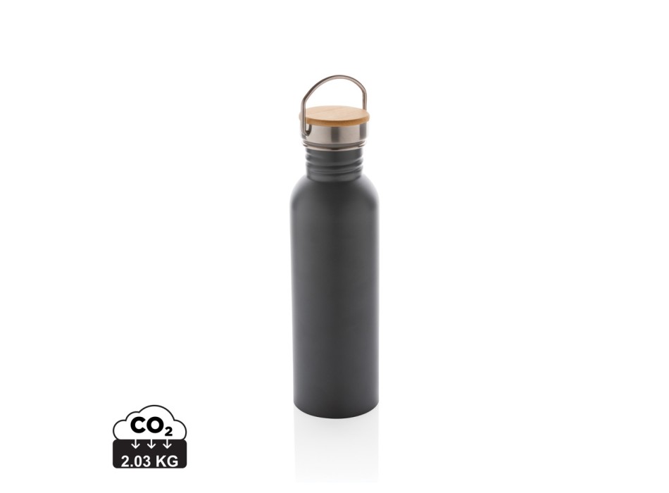 Moderna bottiglia in acciaio con tappo in bambù 700ml FullGadgets.com