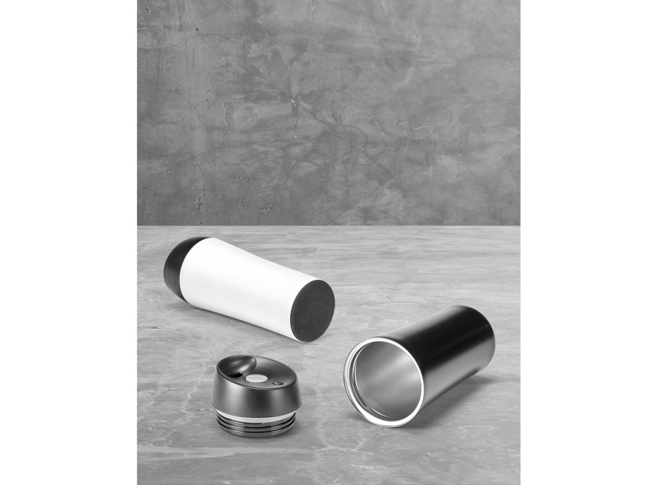 MONARDA. Bicchiere da viaggio in acciaio inox e PP 470 mL FullGadgets.com