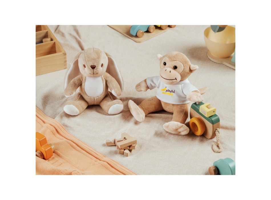 MONKY. Peluche a forma di scimmia con maglietta FullGadgets.com