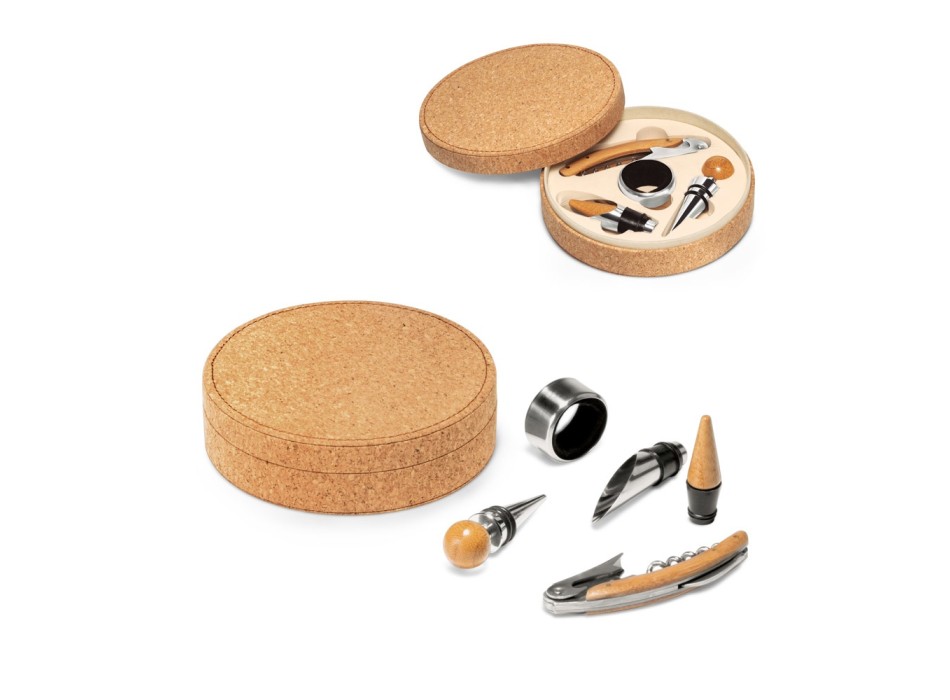 MORETO. Set da vino con 4 utensili in legno e metallo FullGadgets.com