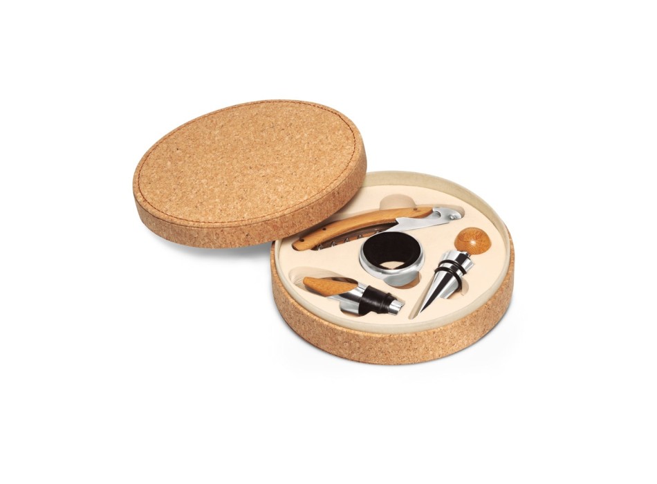 MORETO. Set da vino con 4 utensili in legno e metallo FullGadgets.com