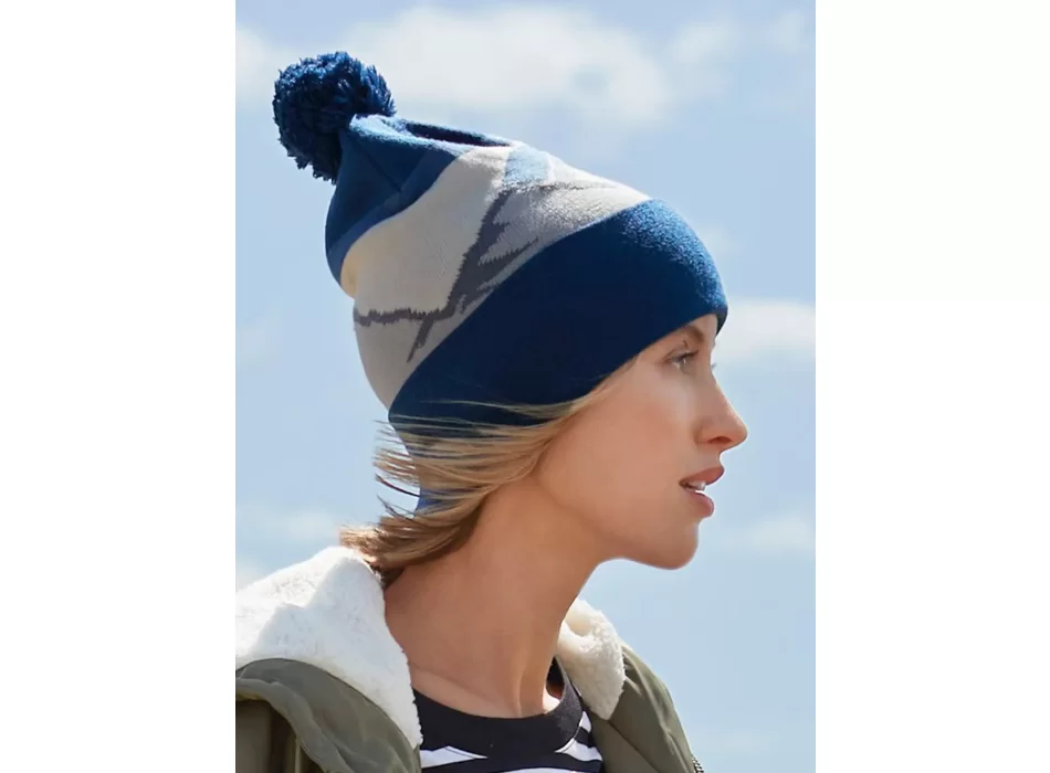 Mountain Peaks Pom Pom Beanie FullGadgets.com