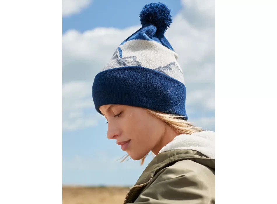 Mountain Peaks Pom Pom Beanie FullGadgets.com