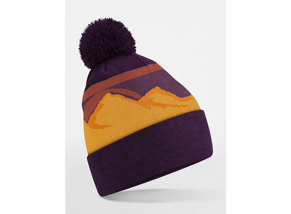 Mountain Peaks Pom Pom Beanie FullGadgets.com