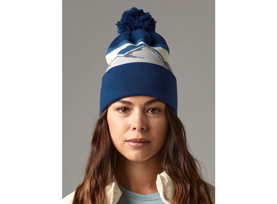 Mountain Peaks Pom Pom Beanie FullGadgets.com