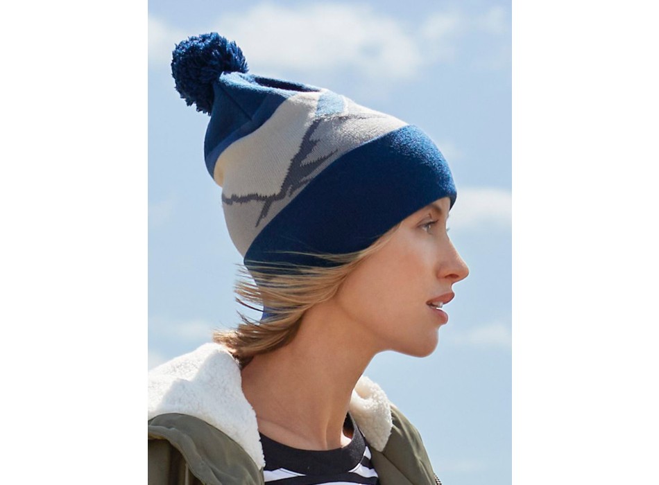 Mountain Peaks Pom Pom Beanie FullGadgets.com