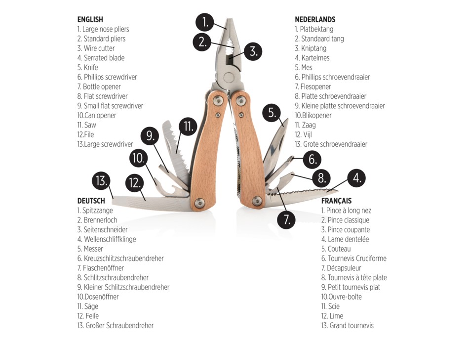 Multiattrezzo in legno FullGadgets.com