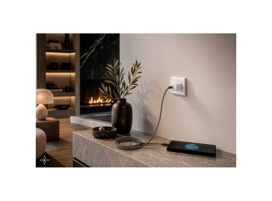 NADELLA. Cavo da USB-C a USB-C (60 W), con cordone intrecciato in poliestere e sistema magnetico per un avvolgimento agevole FullGadgets.com