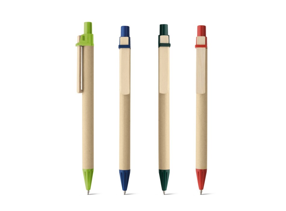 NAIROBI. Penna a sfera in carta kraft e clip in legno FullGadgets.com