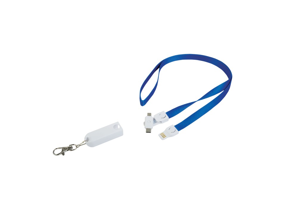 Nastro da collo con moschettone con funzione di cavo di ricarica con prese micro-usb/light FullGadgets.com