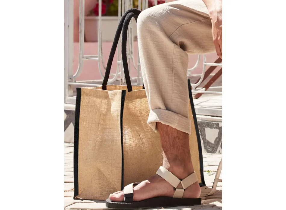 Natural Starched Jute Classic Shopper FullGadgets.com