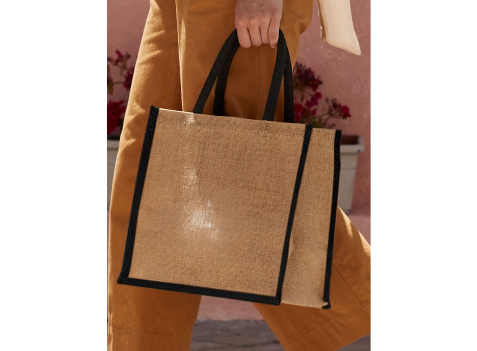 Natural Starched Jute Midi Tote FullGadgets.com