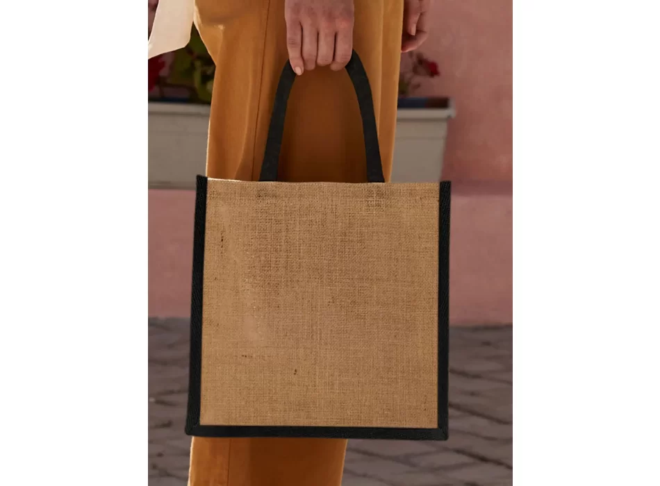 Natural Starched Jute Midi Tote FullGadgets.com