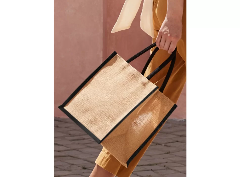 Natural Starched Jute Midi Tote FullGadgets.com