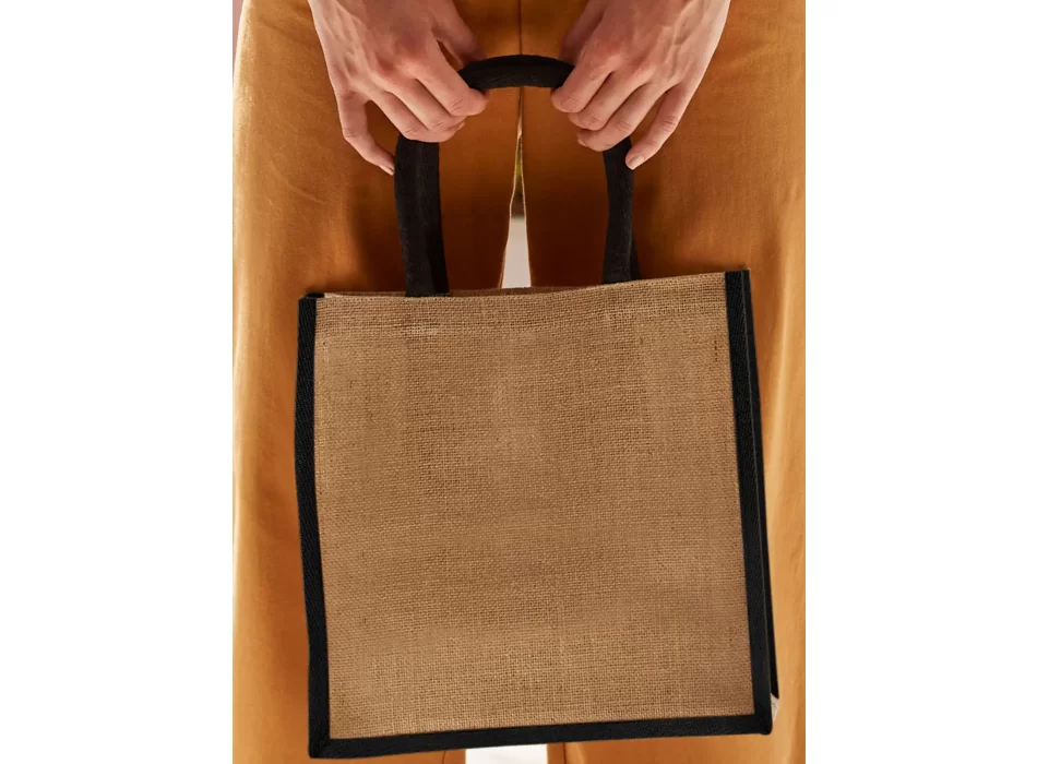 Natural Starched Jute Midi Tote FullGadgets.com
