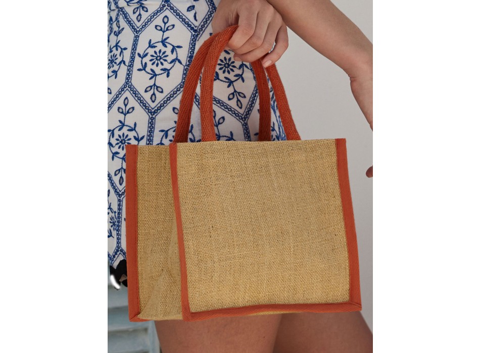 Natural Starched Jute Mini Gift Bag FullGadgets.com