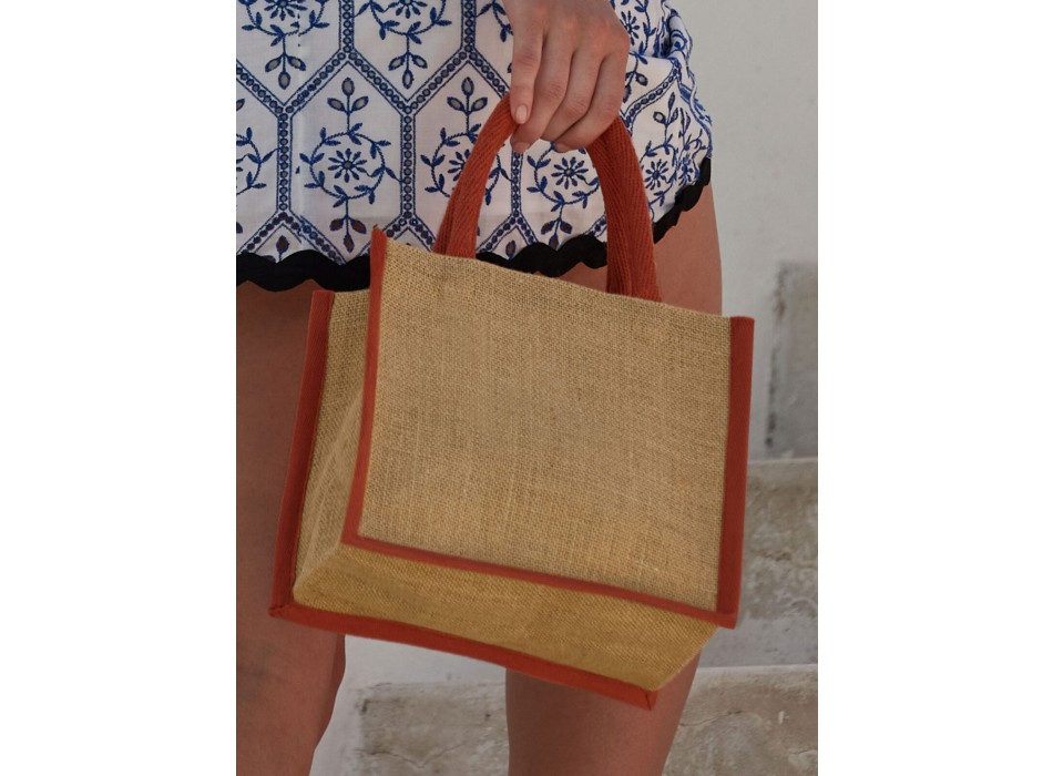 Natural Starched Jute Mini Gift Bag FullGadgets.com