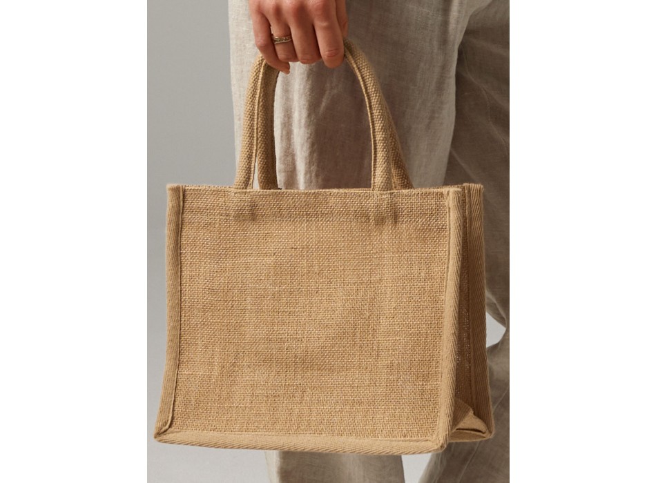 Natural Starched Jute Mini Gift Bag FullGadgets.com