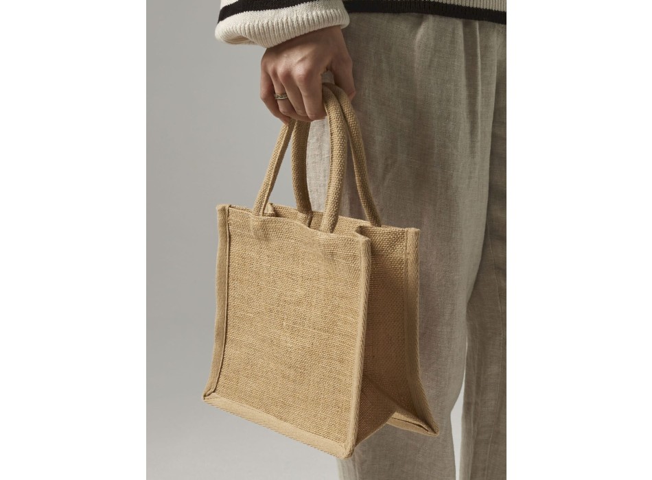 Natural Starched Jute Mini Gift Bag FullGadgets.com