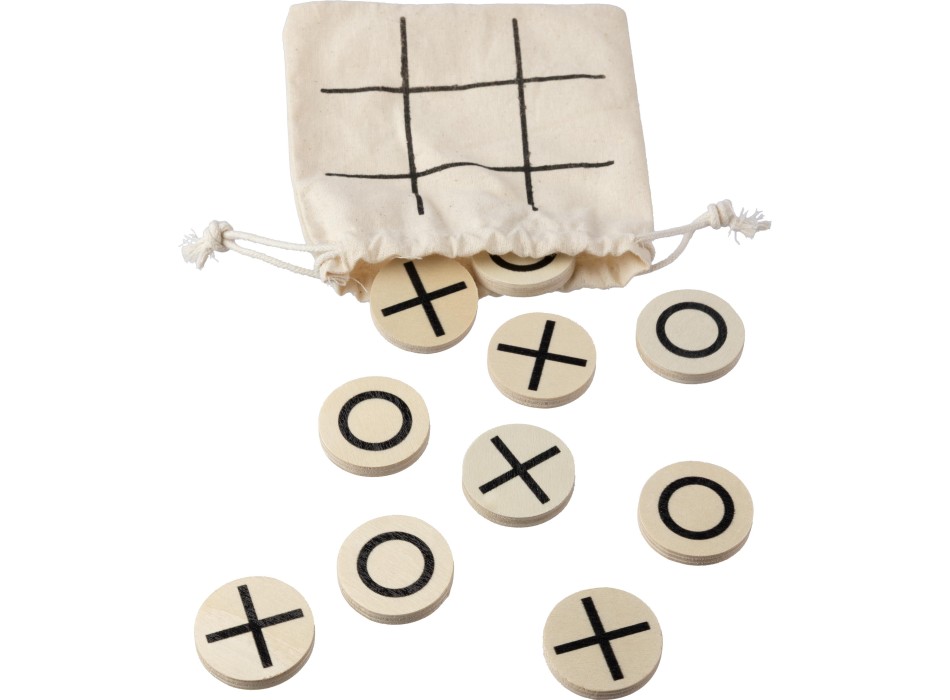 Natural wooden tic-tac-toe game Waltraud FullGadgets.com