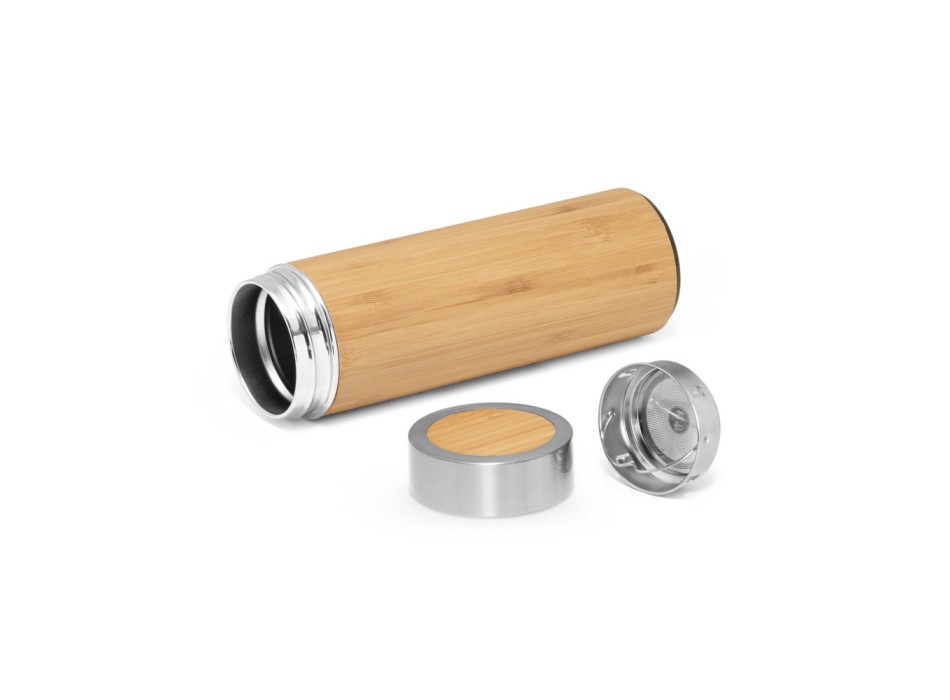 NATUREL. Borraccia termica in bambù e acciaio inox (90% riciclato) 430 mL FullGadgets.com