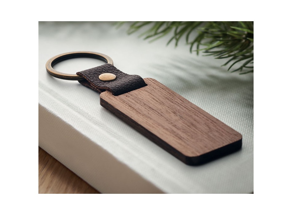 NAWKEY - Portachiavi in noce e PU FullGadgets.com