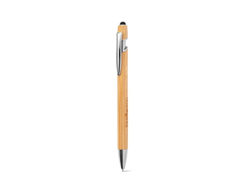 NEIL BAMBOO. Penne a sfera in bambù, con dettagli inalluminio cromato FullGadgets.com