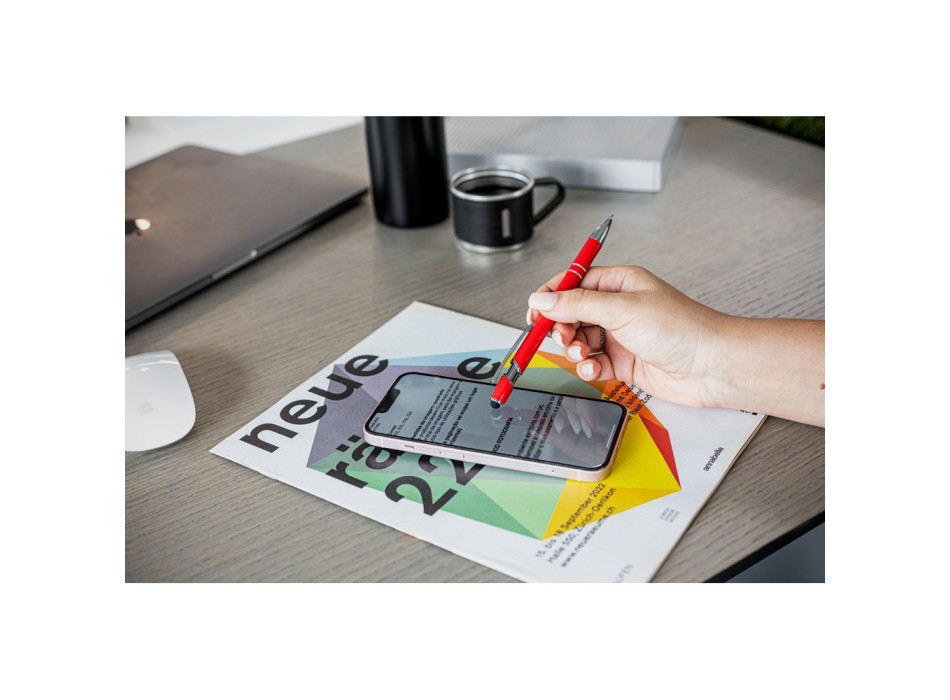 NEIL. Penna a sfera con corpo in alluminio riciclato (100% rAL) e punta tattile FullGadgets.com