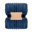 NIEVE - Coperta a righe in pile RPET FullGadgets.com