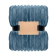 NIEVE - Coperta a righe in pile RPET FullGadgets.com