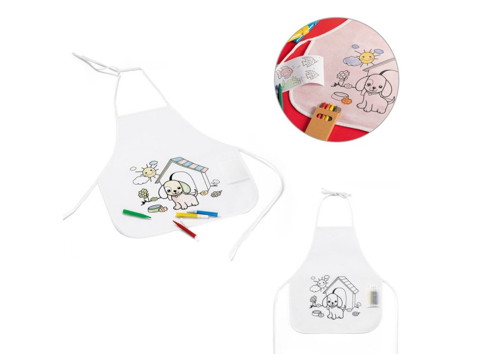 NILO. Grembiule per bambini da colorare in TNT (80 g/m²) FullGadgets.com