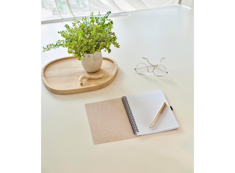 Notebook in fibra di grano con penna Massimo FullGadgets.com