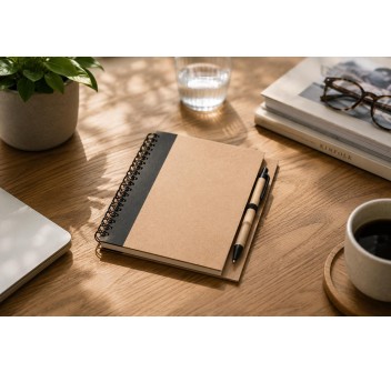 Notebook Stella | Recycled cardboard | Lined | Ballpen FullGadgets.com