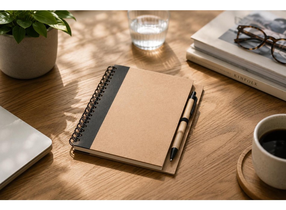 Notebook Stella | Recycled cardboard | Lined | Ballpen FullGadgets.com